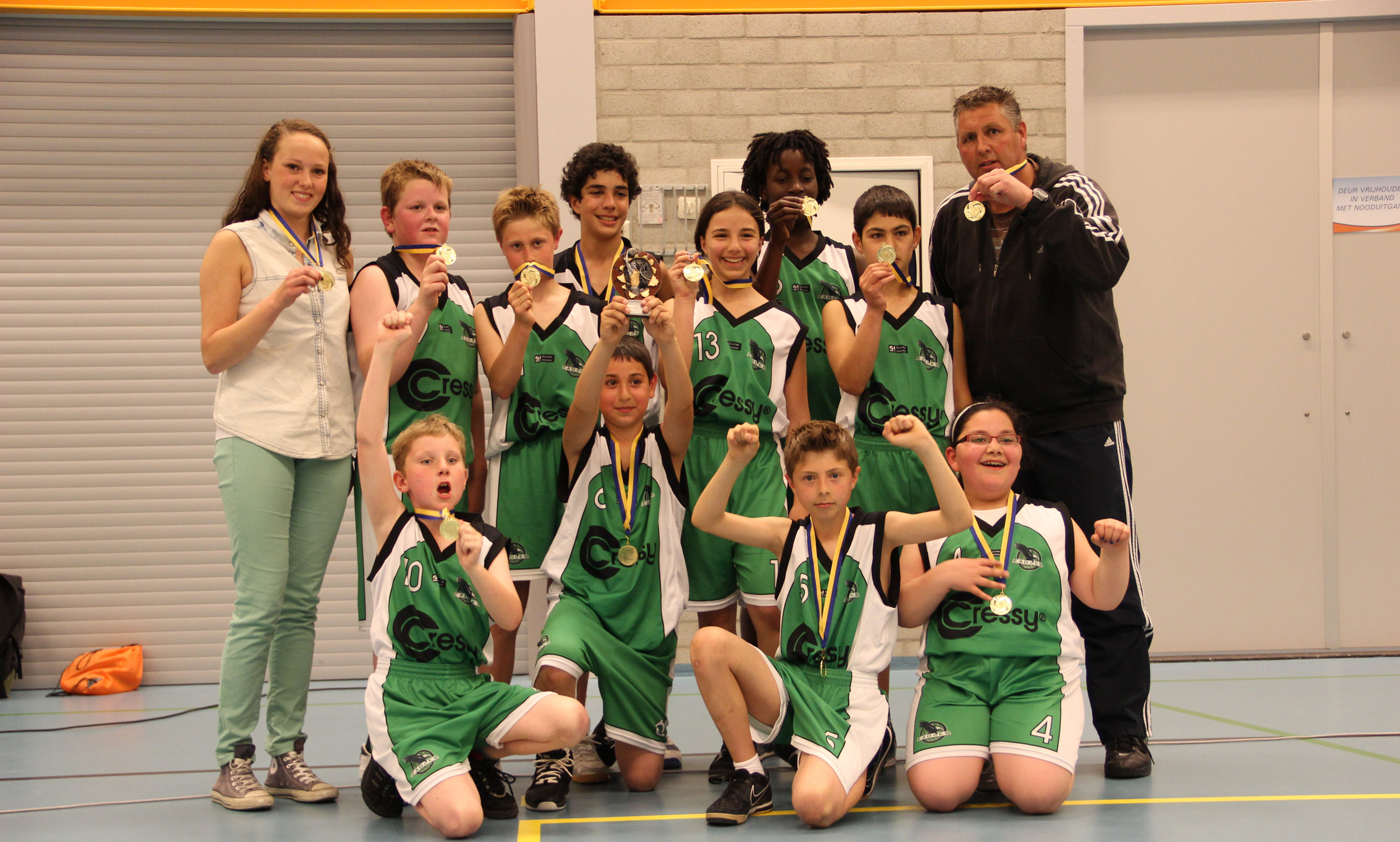 Under 12 MBV Green Eagles is kampioen geworden